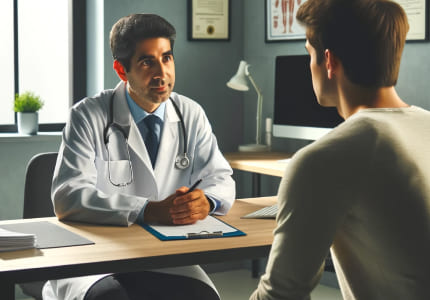 Врач консультирует пациента